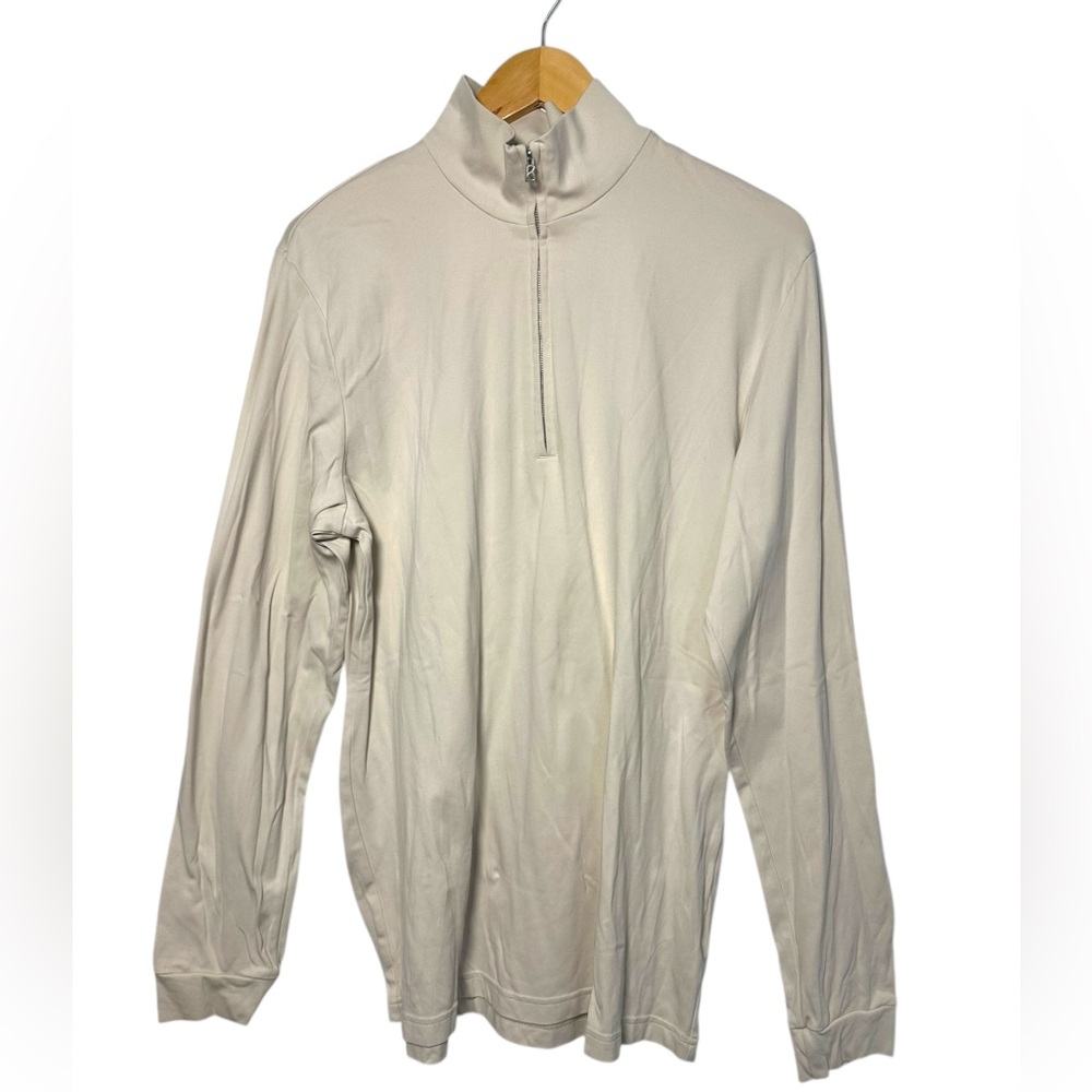 Bogner Mens 1/4 Zip First Layer Cream Ski Baselayer Size Large